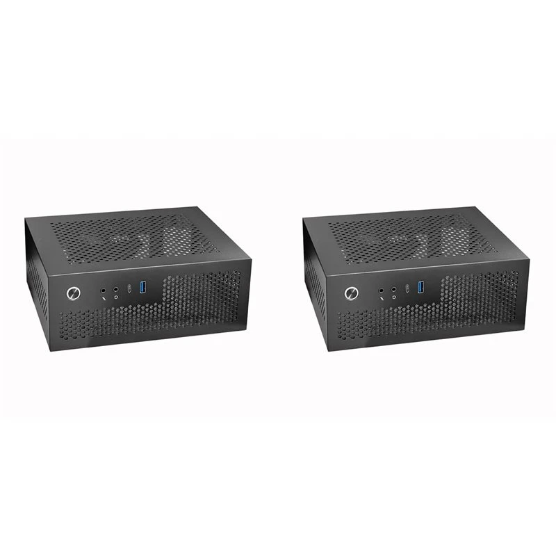 Reliable-2X A09 HTPC Computer Case Mini ITX Gaming PC Chassis Desktop Chassis USB3.0 Type-C Computer Case Black,2X A09 HTPC