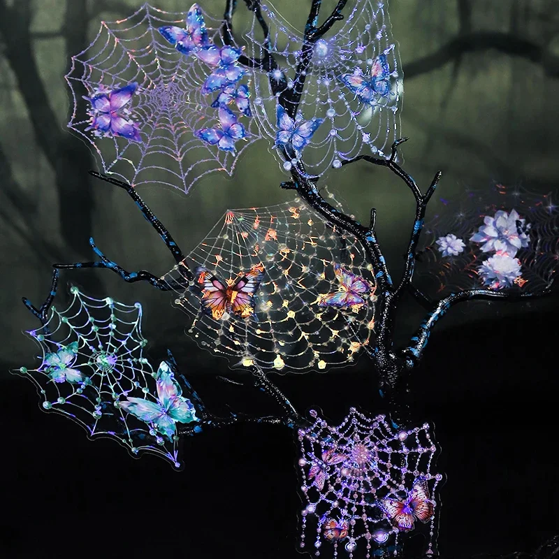 20 개/갑 스파이더 원더랜드 미술 용품 ​​표본 스티커 애완 동물 핸드북 DIY Scrapbooking 저널 콜라주 장식 문구