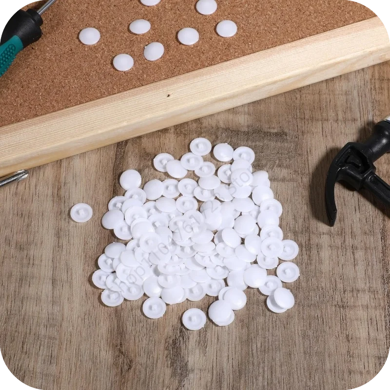 100Pcs Furniture Hole Covers Decor Plastic Screw Cap Cabinet Drill Hole Dust Plug Grommet Self-tapping Cross Screws Decor Cover