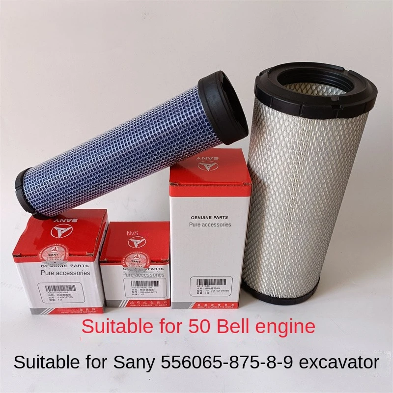 For Fitting Sany 55 60 65 75 75-8-9-10 Air Filter, Diesel Filter, Oil Filter, Oil Filter Element, Excavator Parts V