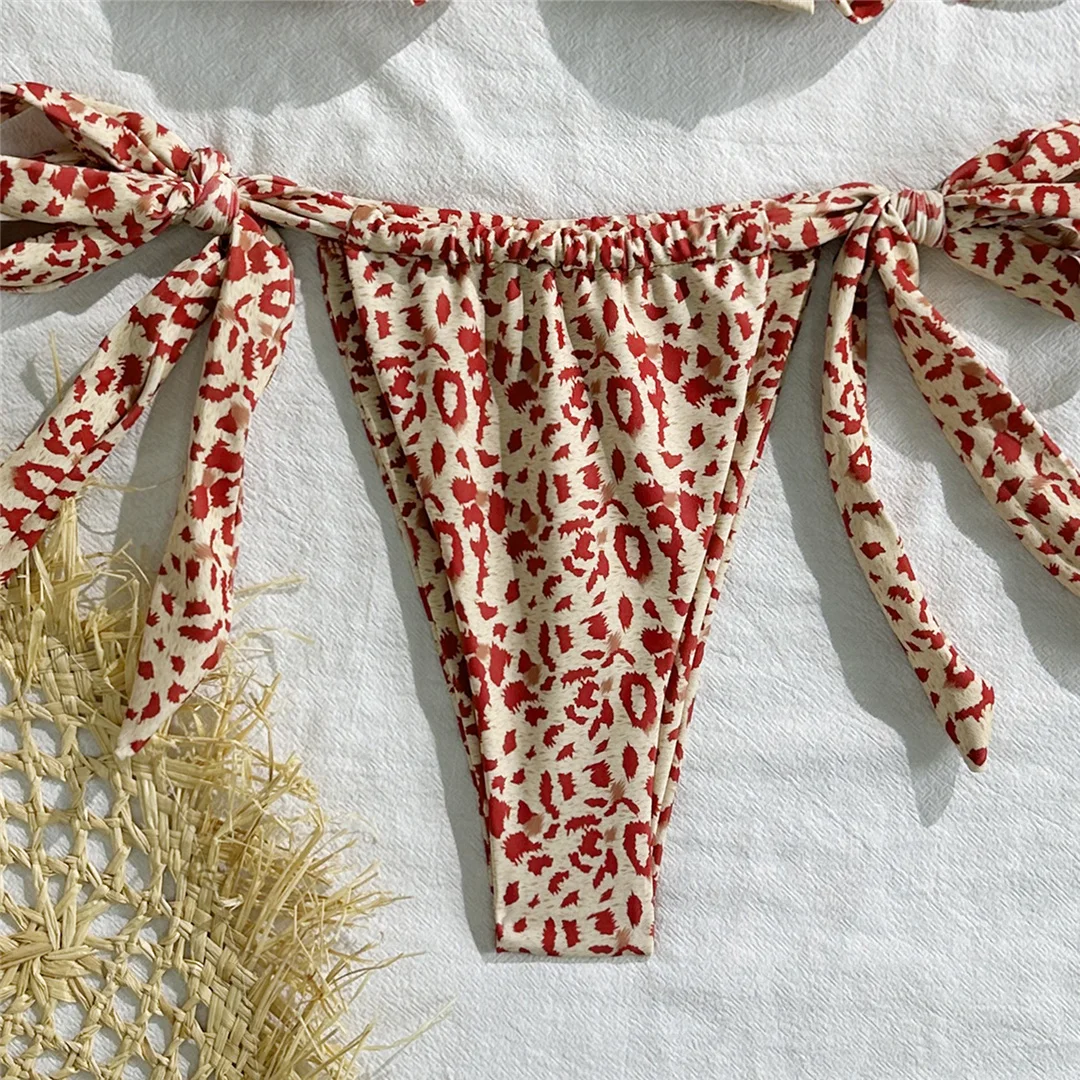 Neuer Leopard 3D-Blumen-Neckholder-Bikini, Damen-Badeanzug, zweiteiliges Bikini-Set, trägerloser Badeanzug, Badebekleidung, Badeanzug, Modell V6967 – Detail 16