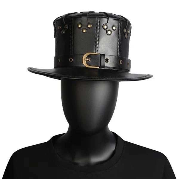 Imagem -03 - Steampunk Fedora Gótico Chapéu Traje Cosplay Medieval Mágico Chapéu Halloween Masquerade Peste Médico Cavalheiro Chapéu