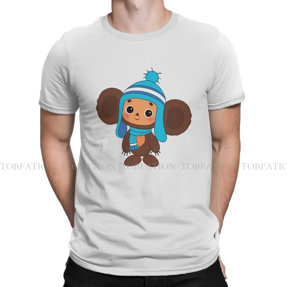 Cheburashka TOYS Tshirt Harajuku Graphic Men's Clothing Tops Loose Cotton Crewneck T Shirt