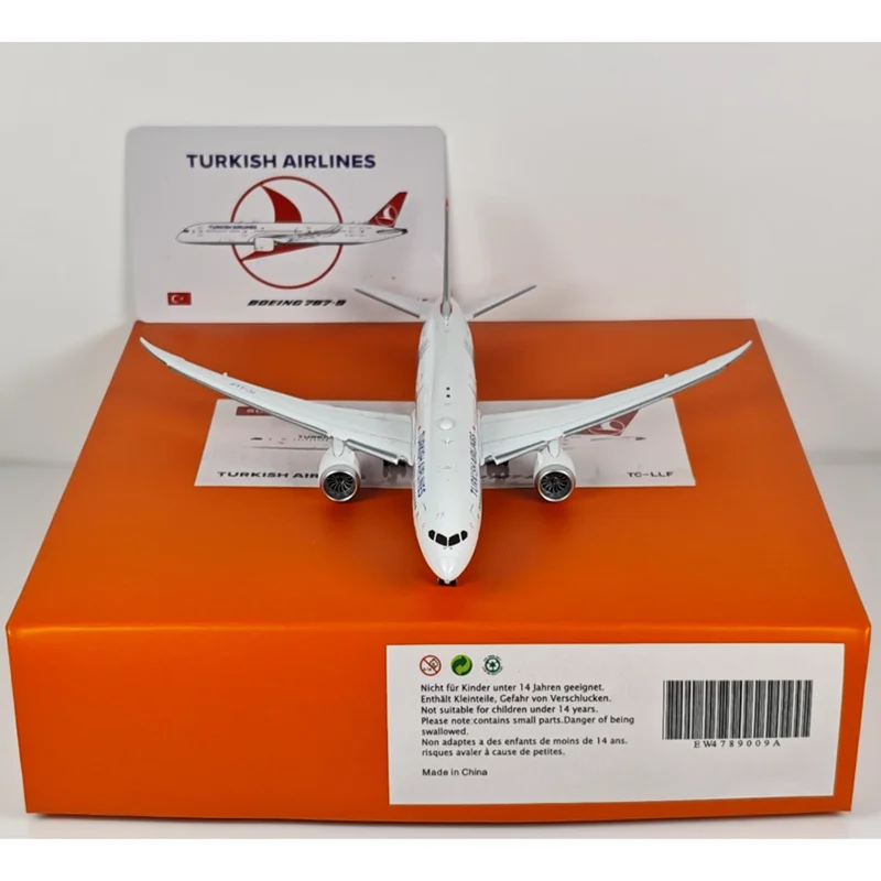 JC أجنحة دييكاست 1/400 مقياس الخطوط الجوية التركية B787-9 TC-LLF سبيكة نموذج طائرة جمع الحلي الزخرفية دمى هدايا #2
