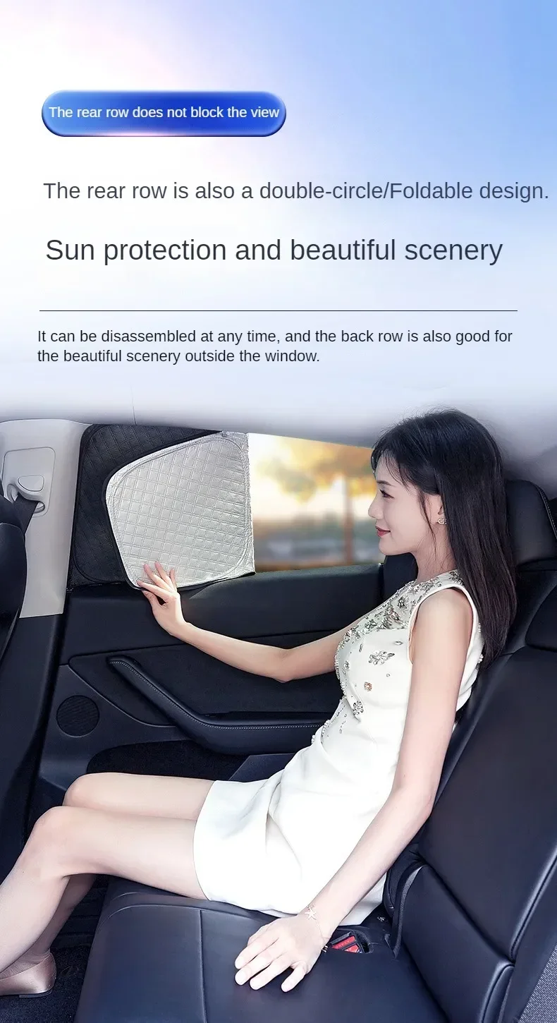 für Tesla Modell 3 Y S X 2025-2020 2026, Upgrade, Sichtschutz, Seitenfenster, Sonnenschutz, vorne und hinten, Windschutzscheibe, Blindschattierung, Outdoor, Camping – Detail 9