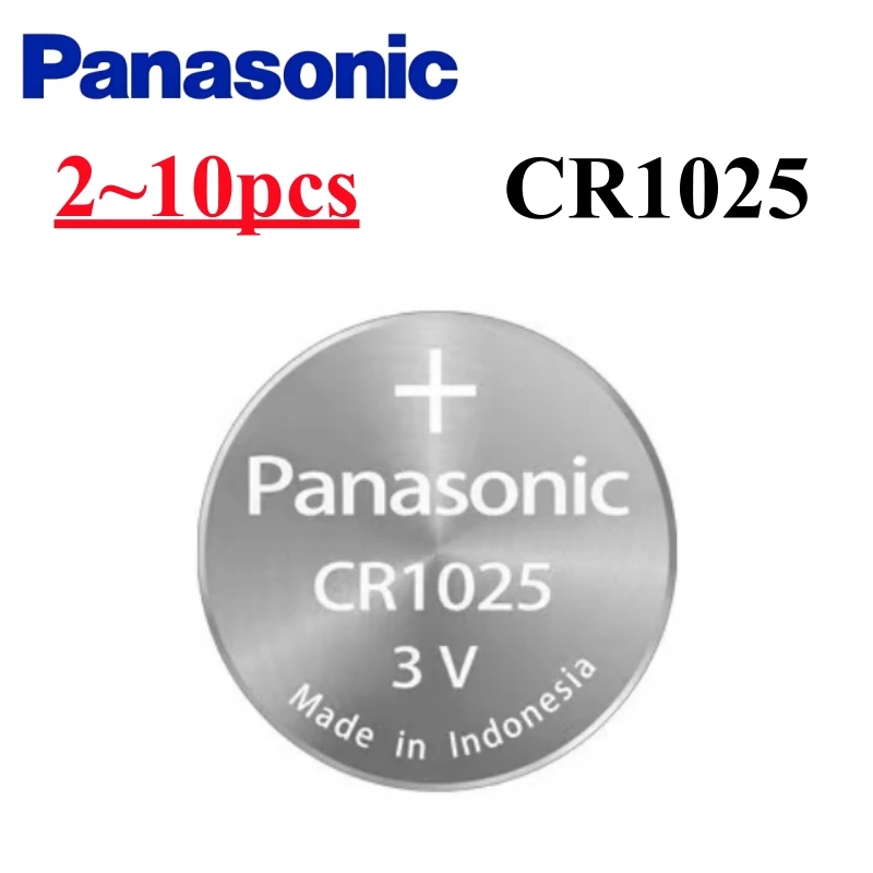 Panasonic 3V CR1025 Lithium Button Battery KL1025 BR1025 LM1025 DL1025 CR 1025 5033LC Coin Cell Watch Batteries for Toys Remote