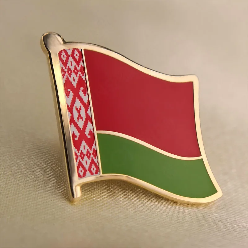 Republic of Belarus National Flag Badge Lapel Enamel Pins Copper Butterfly Buckle Flag Badge Deorative Crafts Gifts