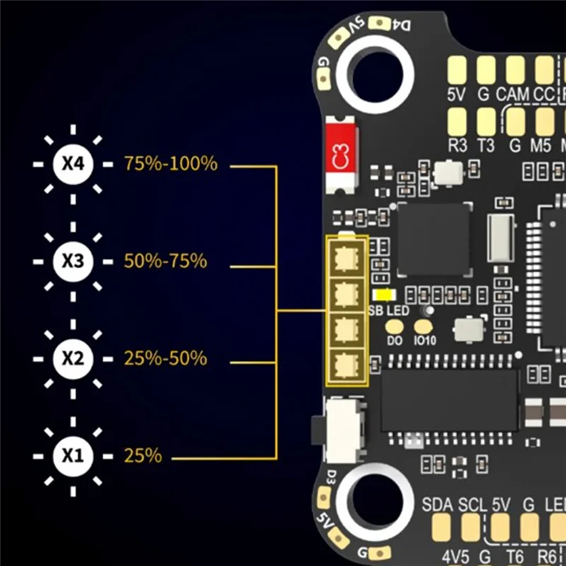 For Speedybee 8 Way Motor 1000Uf Capacity High Frequency Low Resistance Capacitor Module