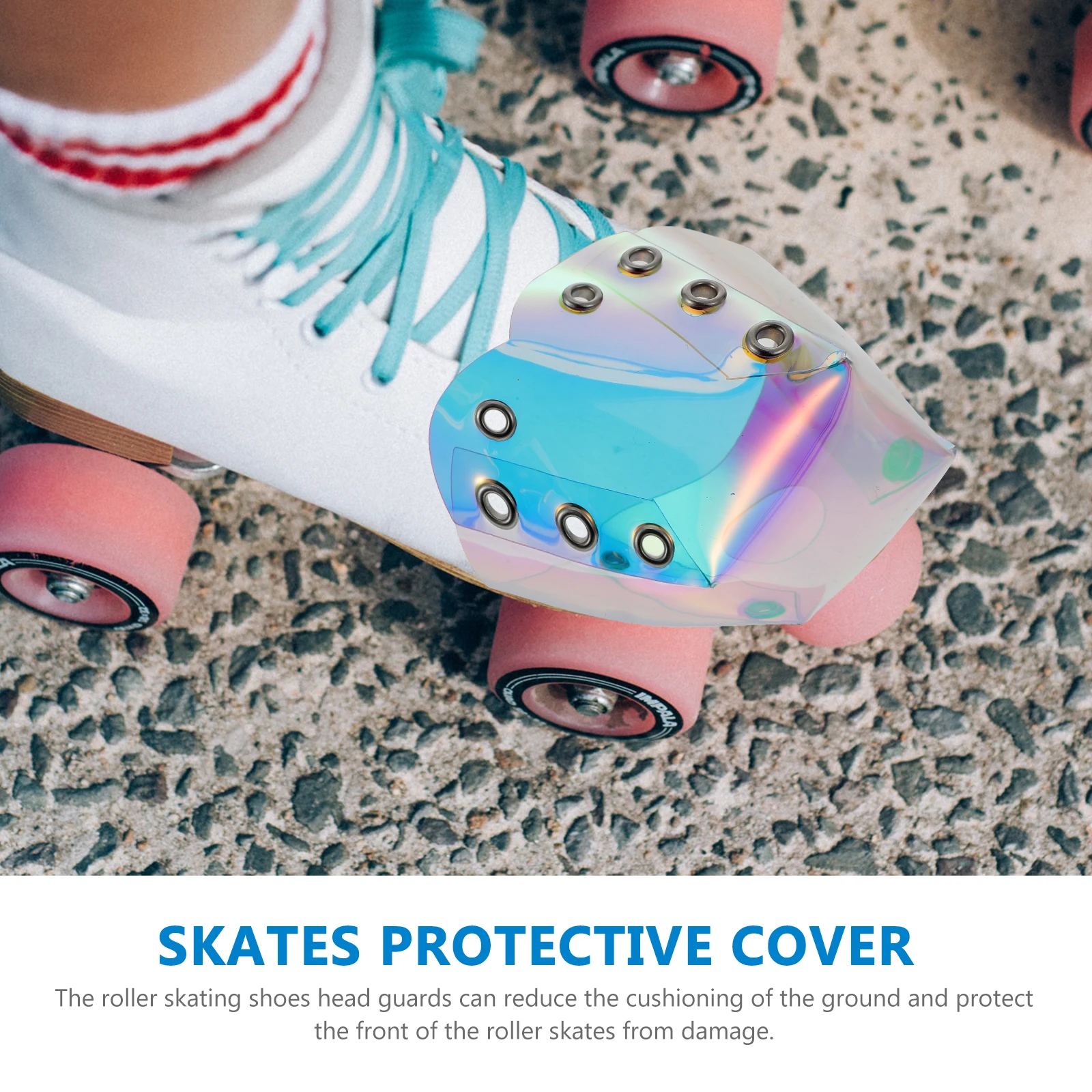 

1Pair Roller Skates Covers PVC Smooth Surface Skates Protector Durable Skating Supplies Covers PVC Shoes Caps