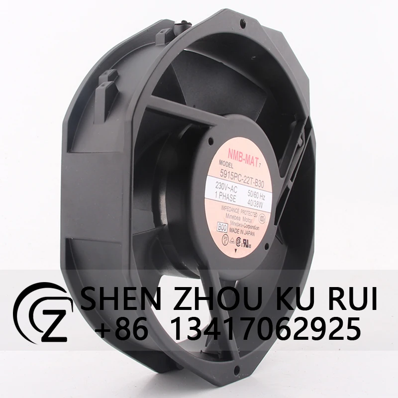 5915PC-22T-B30 Case Fan for NMB AC220V 40/38w DC EC 172*150*38MM 17CM 17238 Axial Inverter Electric Control Cabinet Cooling Fan