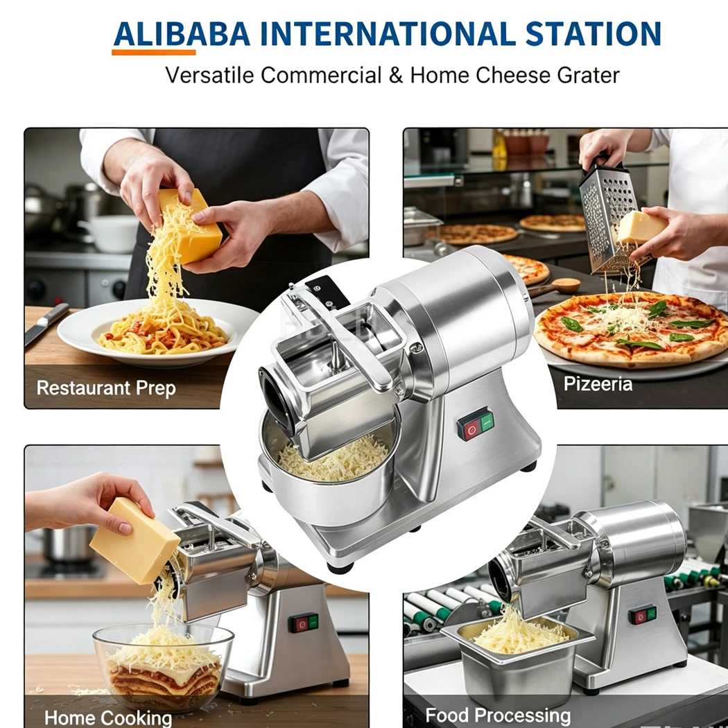 Household Commercial Electric Cheese Grinder Shredder For Butter Block Bread Crumbs Bakery Cooking