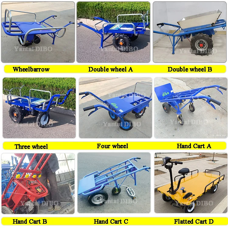 Agricultural Electrical Charging Trolley Orchard Transport Vehicle Electric Powered Cargo Dolly Portable Hand Truck Wagon Cart