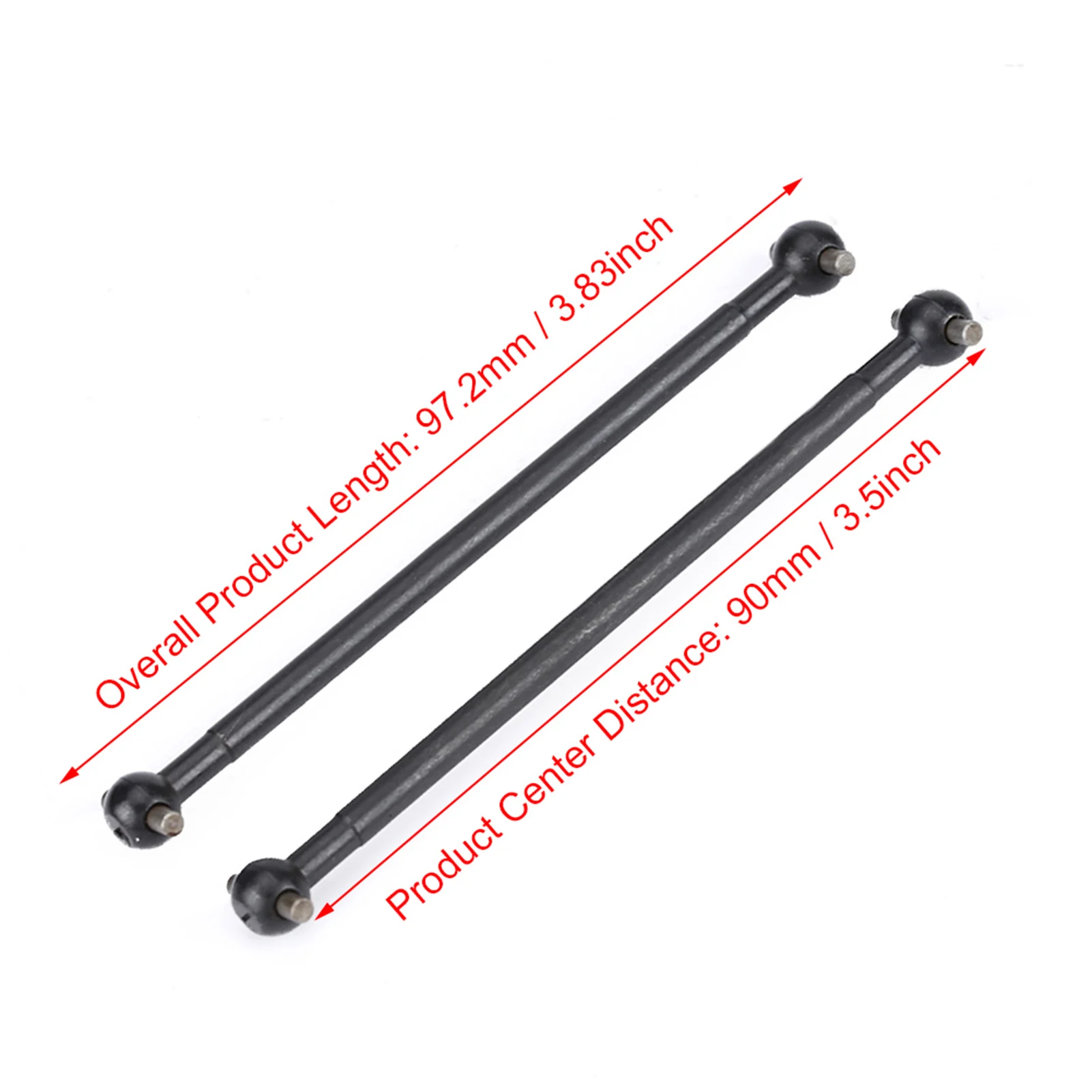 2pcs 53mm Metal RC Car universal Driving Shaft Dog Bone Replacement Fit for HS 18301 18302 18311 18312 1/18 RC Car Accessory