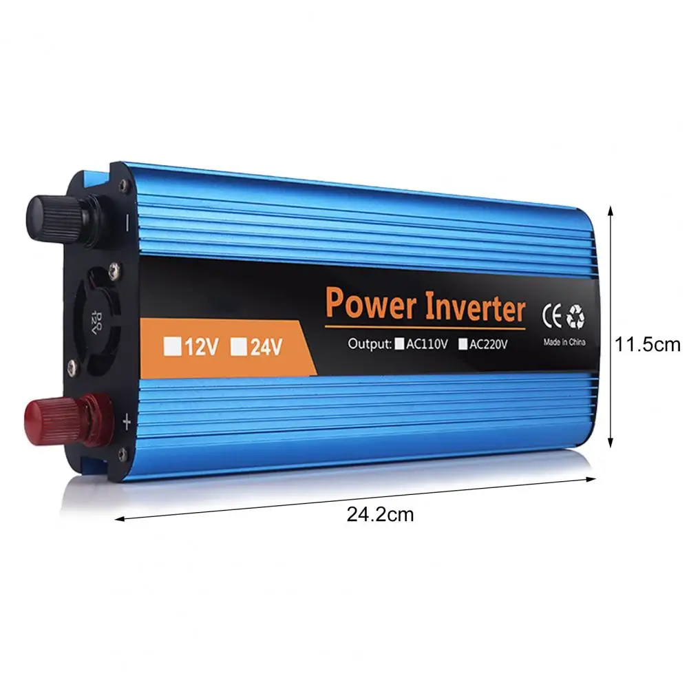 DC 12/24/48/60V To AC 220V Pure Sine Wave Inverter 1600W LED Voltmeter Converter Universal Transformer Modified Sine Wave