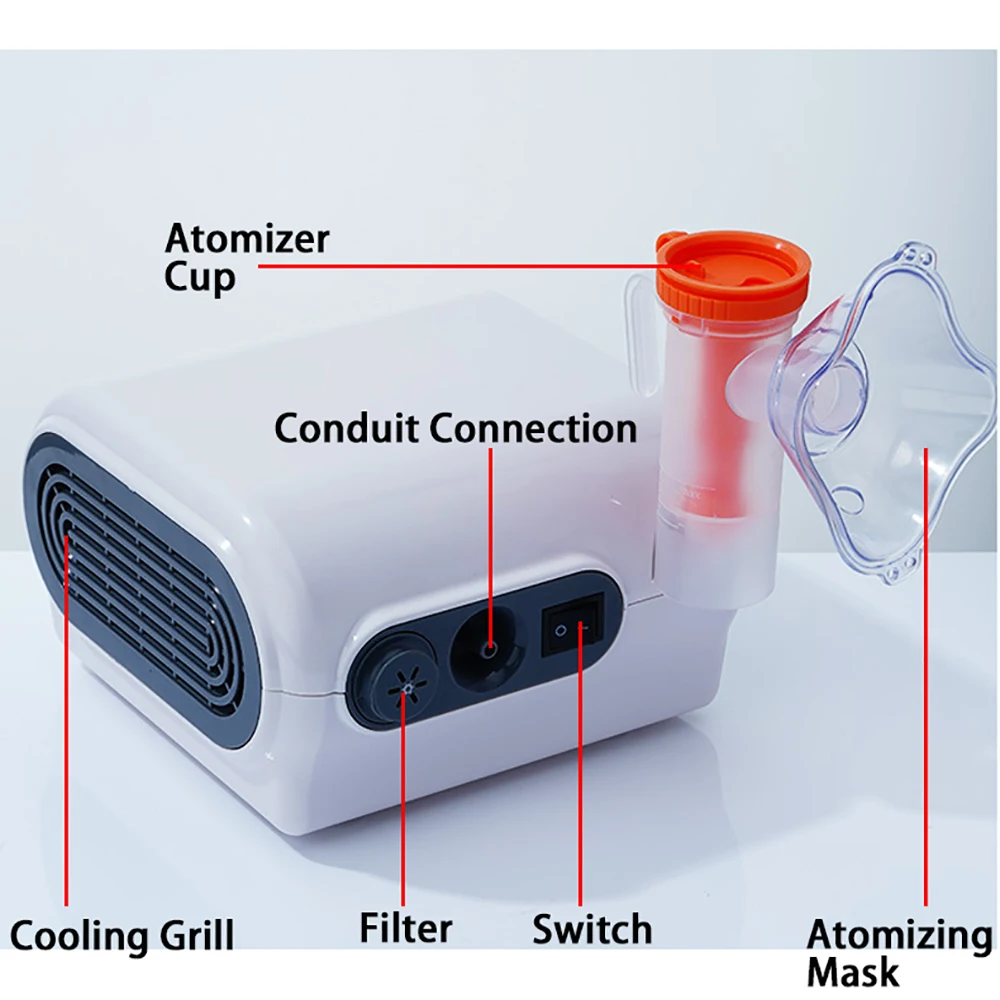 Nebulizer Machine for Adults and Kids, Jet Nebulizer of Cool Mist, Steam Inhaler with Compressor System for Breathing Problems