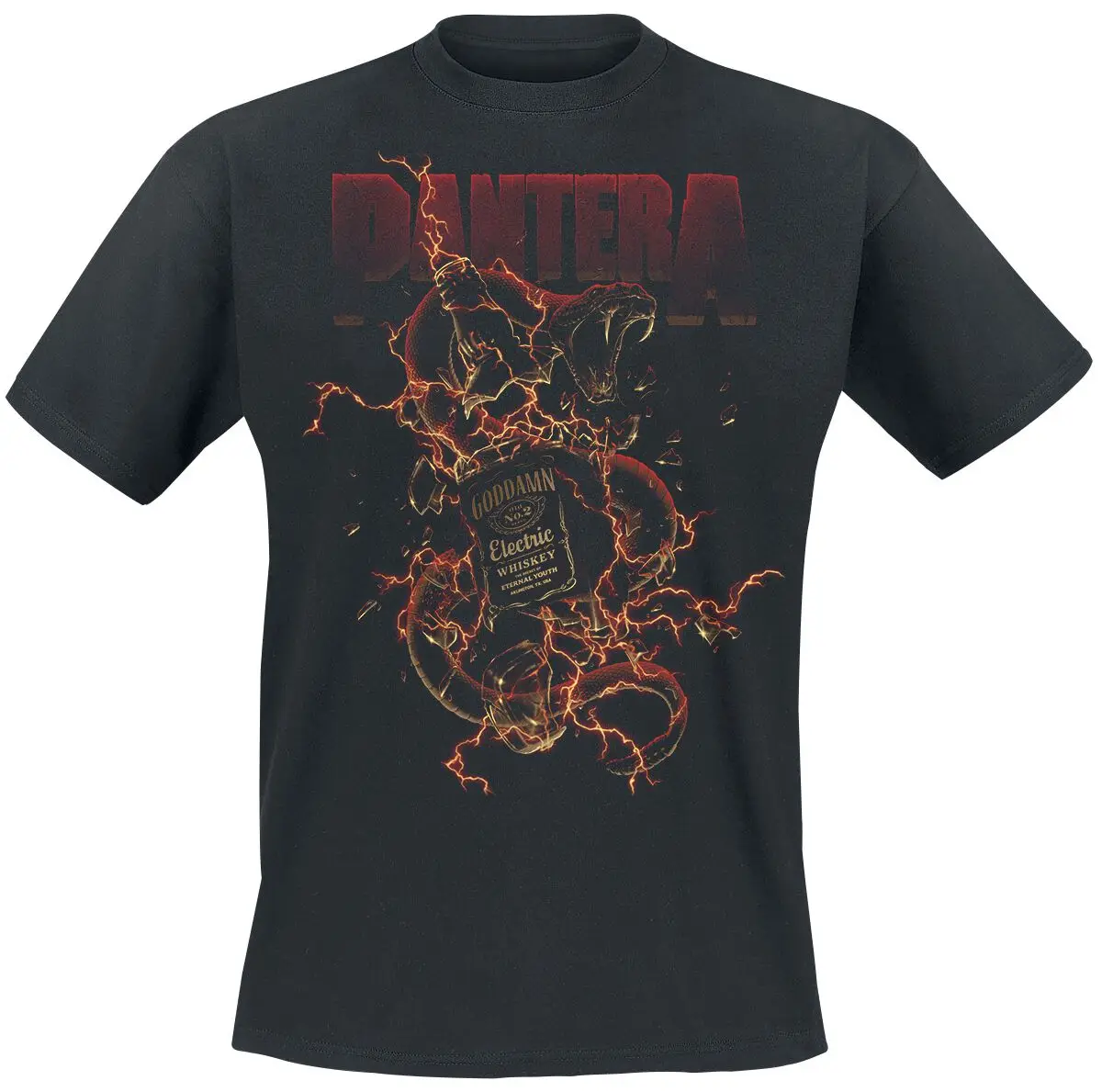 CFH Flames Pantera T-Shirt Men Women Metal Rock Band Graphic Tee 100% Cotton Summer Streetwear Top view 4