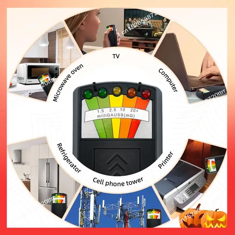 مقياس ABNR EMF، مجموعة معدات صيد الأشباح، معدات خارجية LCD كاشف Emf للفحص في المنزل والمكتب والخارجي