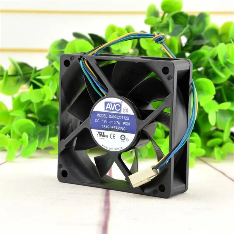 Authentic DA07020T12U 70 * 70 * 20MM 7CM 12V 0.7A 4-wire PWM high airflow chassis CPU Cooling fan