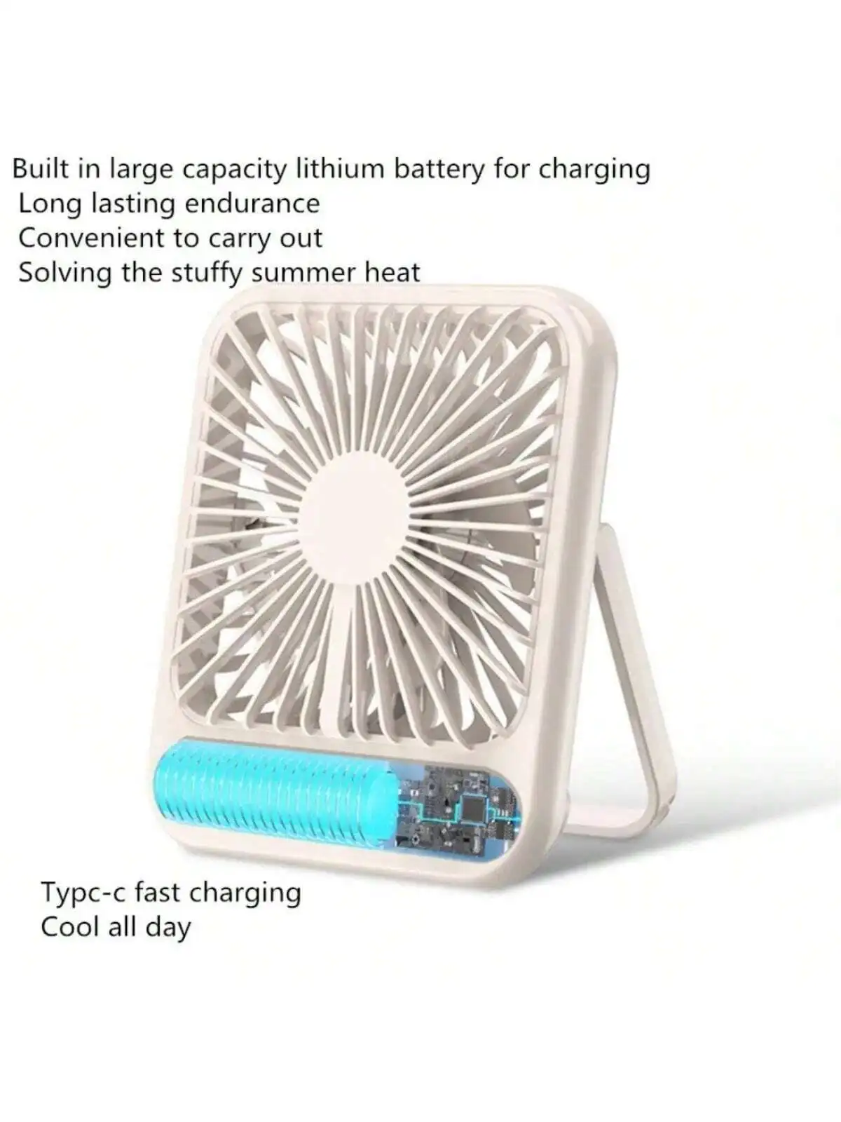 Travel Fan For Sleeping, Portable Fan For Travel Rechargeable With Digital Display, 100 Speed Wind Personal USB Fan With Variabl