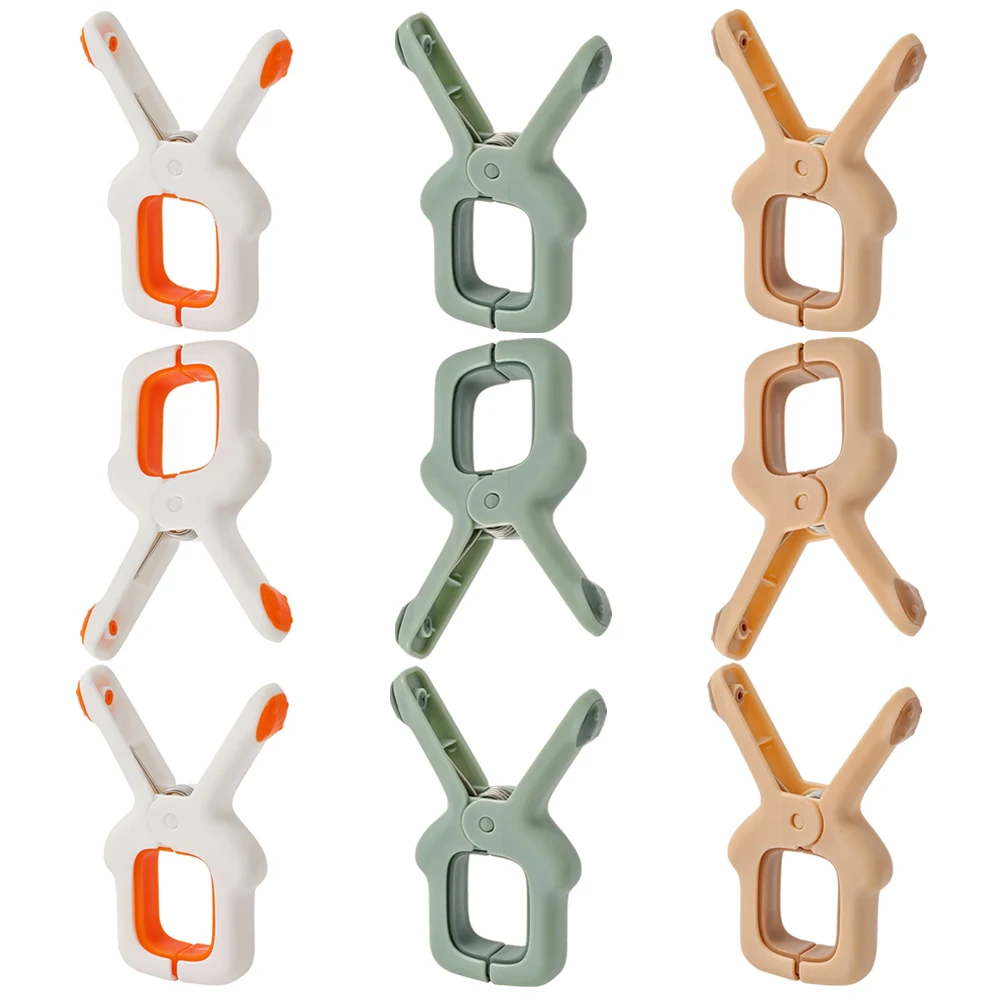 

9pcs Quilt Clips Windproof Plastic Clothes Pegs Material Non Slip Design Strong Clamping Force Clothespins For Socks