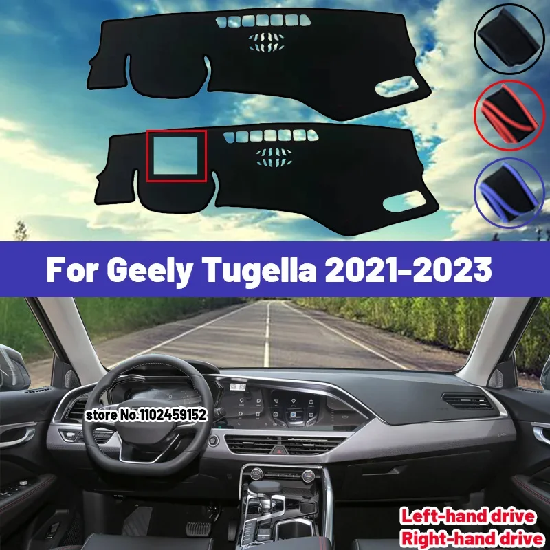 

High Quality For Geely Tugella 2021 2022 2023 Car Dashboard Cover Mat Sun Shade Avoid Light Pad Carpets Anti-UV Interior