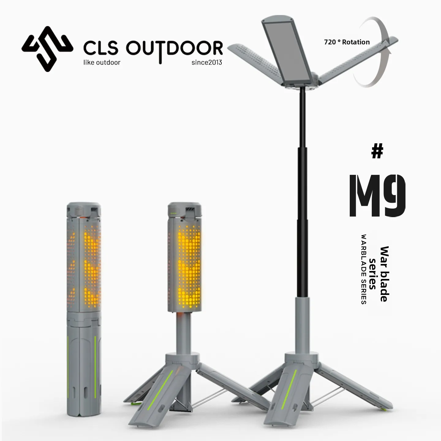 

CLS 8000mAh New Outdoor Multifunctional 1m Retractable Camping Light Camp Canopy Tent LED Flame Light Ambient Emergency Lighting