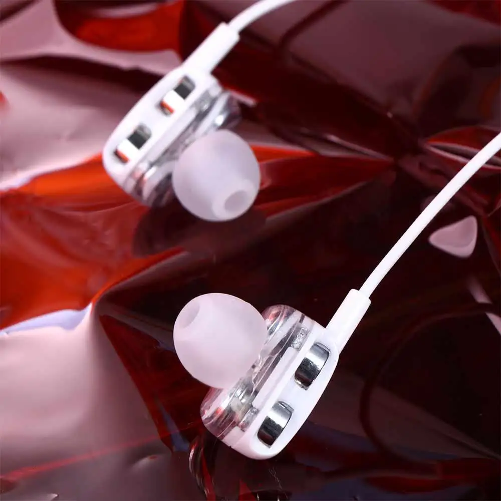 

Plug-Type Stereophony Headphone Double Dynamic Coil Sleep Earphone Bass Earbuds Wired Headset Wired Headphone 3.5mm Earphone