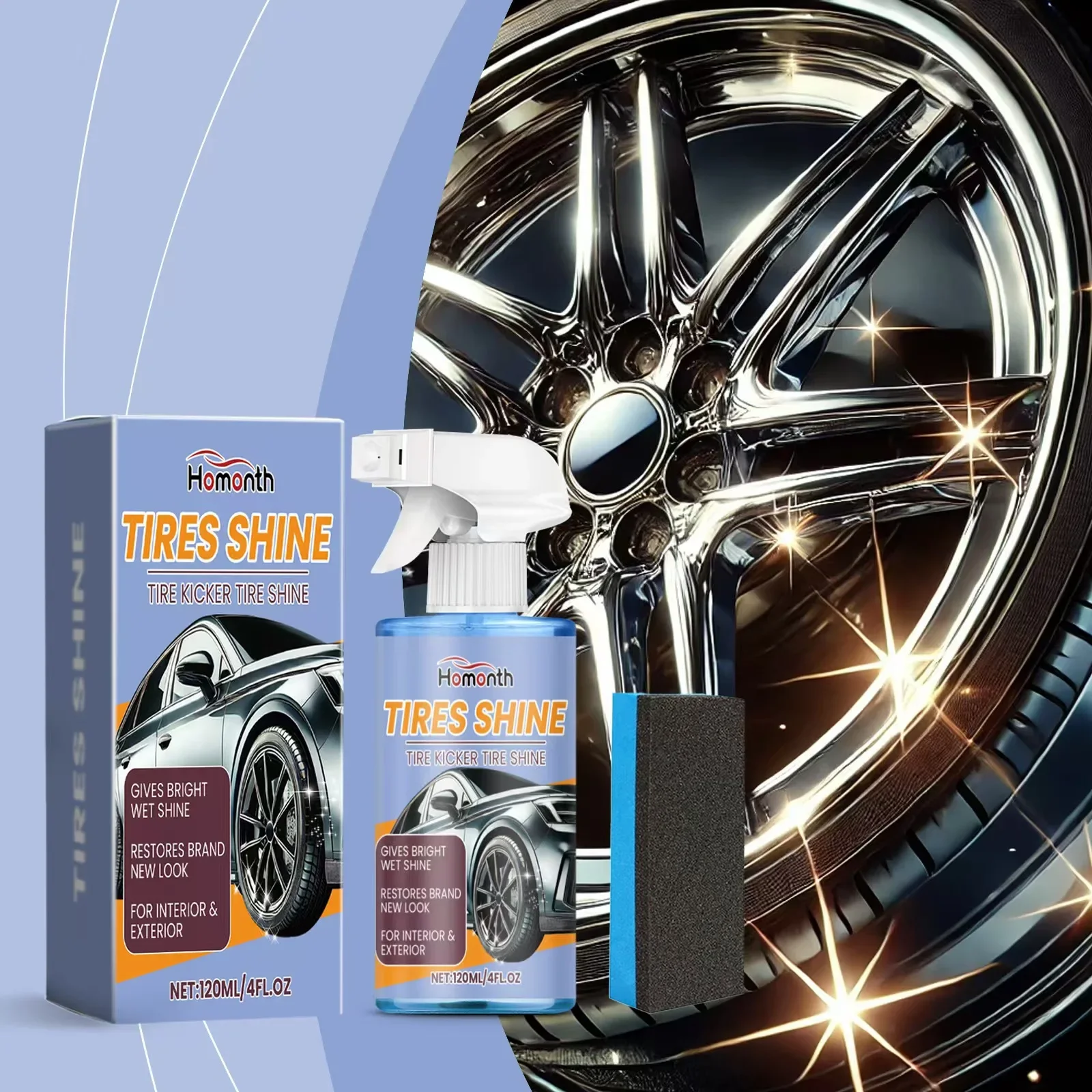 Car Tire Shine Spray Multi-purpose Tire Wheel Refurbishing Agent Cleaner Polishing Protection Car Accessories