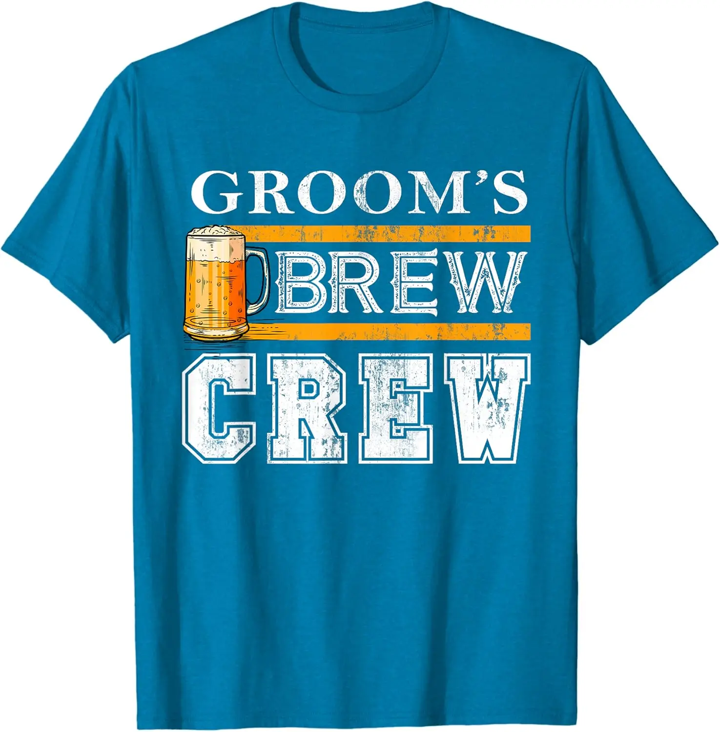 Groom's Brew Crew Funny Groomsmen Beer Team Bachelor Party T-Shirt