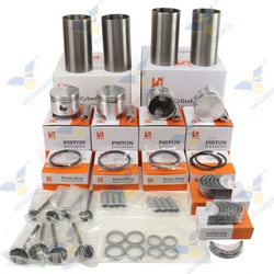 4P Overhaul Rebuild Kit For Toyota Engine Piston & Piston Rings Cylinder Liner Intake Valve Flat Top