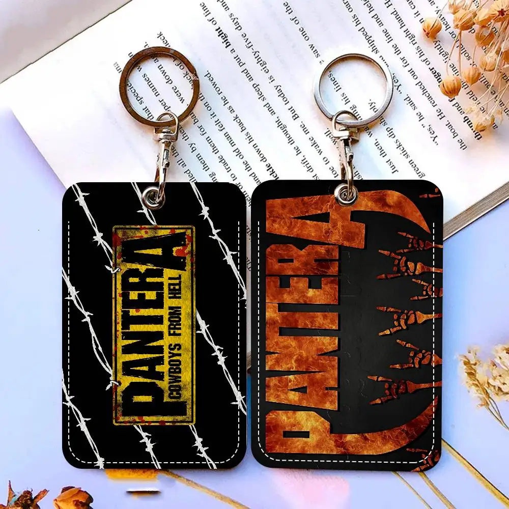 P-Pantera Badge Holder Keychain For Bank Business Work Card Holder Student Card Protective Case Bus Card