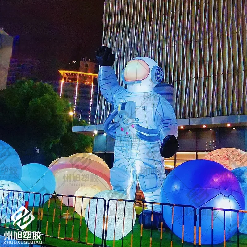 Inflatable waving astronaut model, astronaut mascot, astronaut festival stage activity decoration props