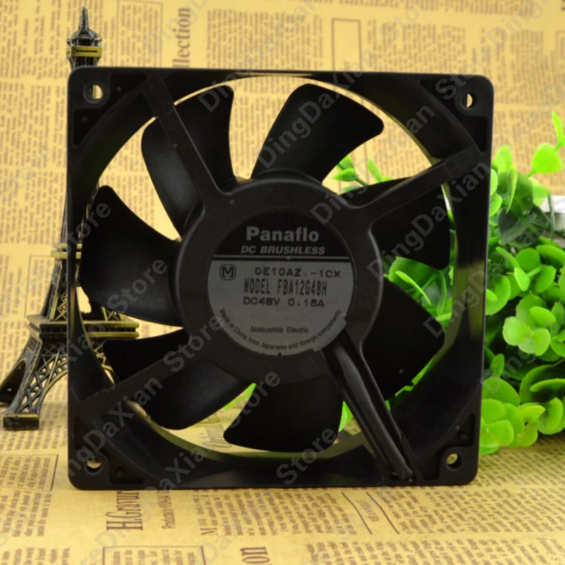X 1PCS For PANAFLO FBA12G48H | 48V 0.15A | 12CM | Mute Industrial Chassis Fan