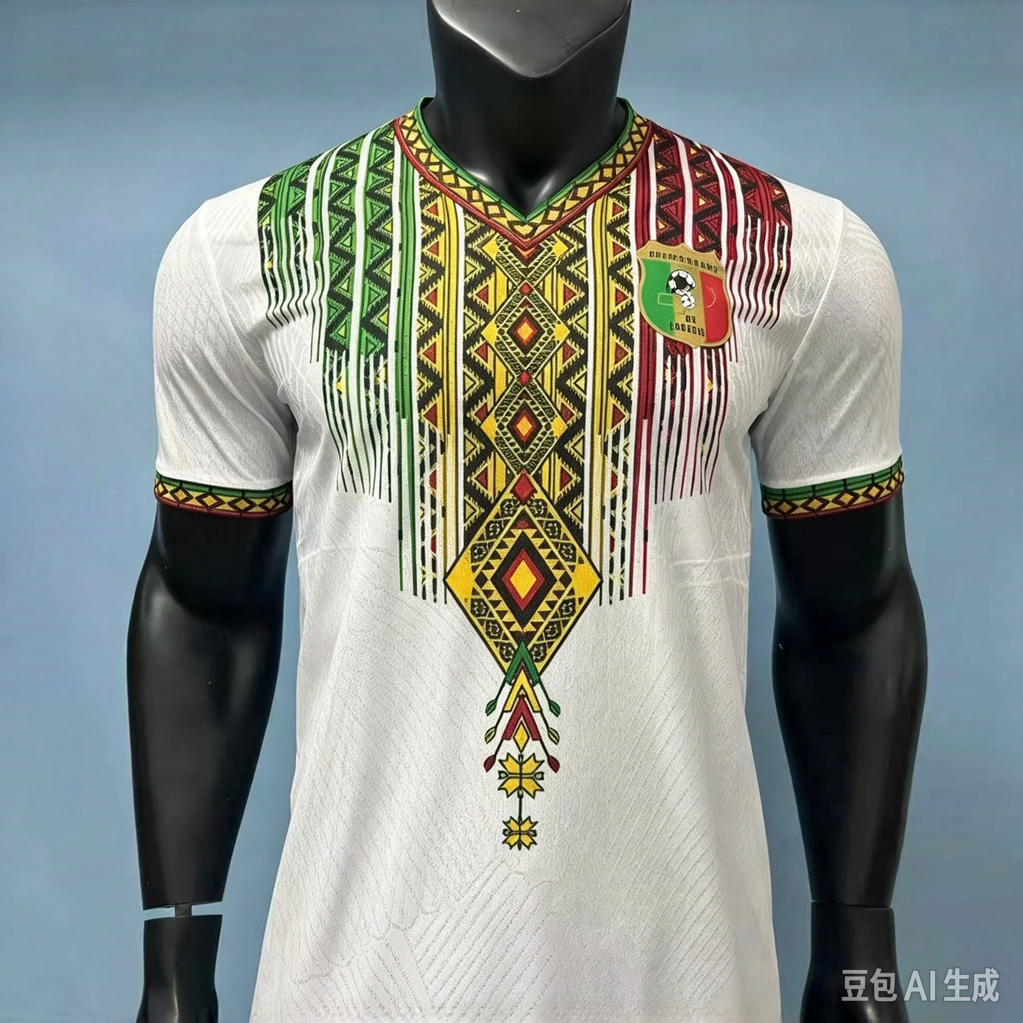 Mali Team Soccer Jersey Men V‑Neck Short Sleeve Football Shirt  Quick‑Dry Tops Match Training Fan Sport Uniform Family Matching