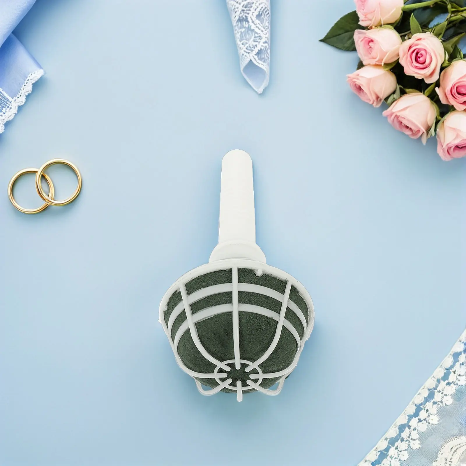 

18Pcs Wedding Bouquet Holder Stand Plastic Bakelite Bridal Flower Handle for Fresh Flowers Ceremony Photo Session Versatile