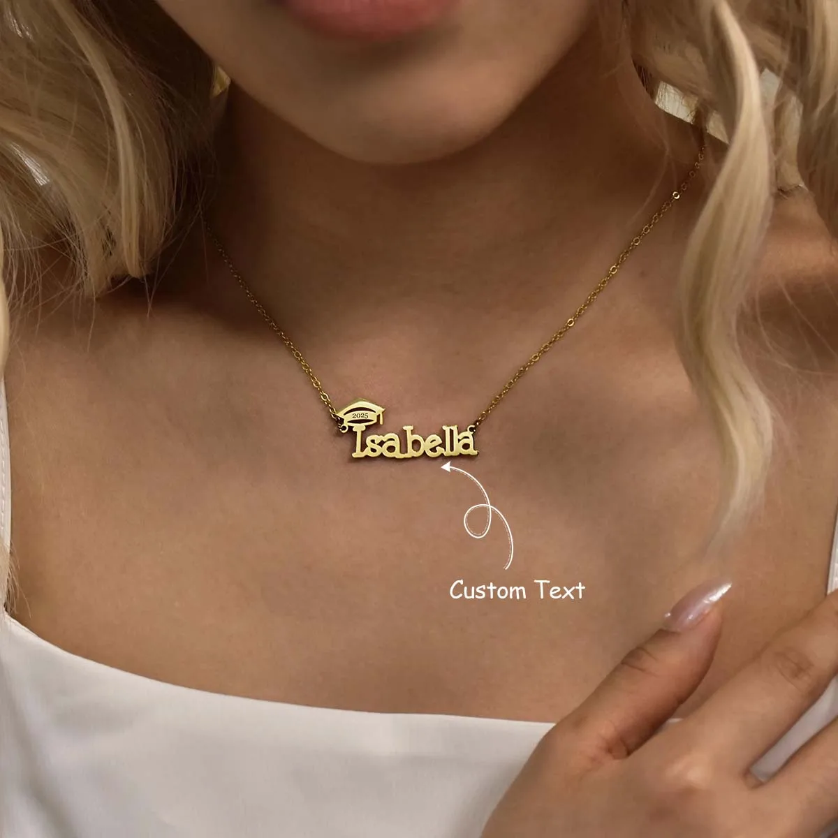 

Personalized Graduation Necklace 2025, Bachelor Cap Necklace with Name, Graduation Jewelry Gift, Name Grad Cap Jewelry for Her