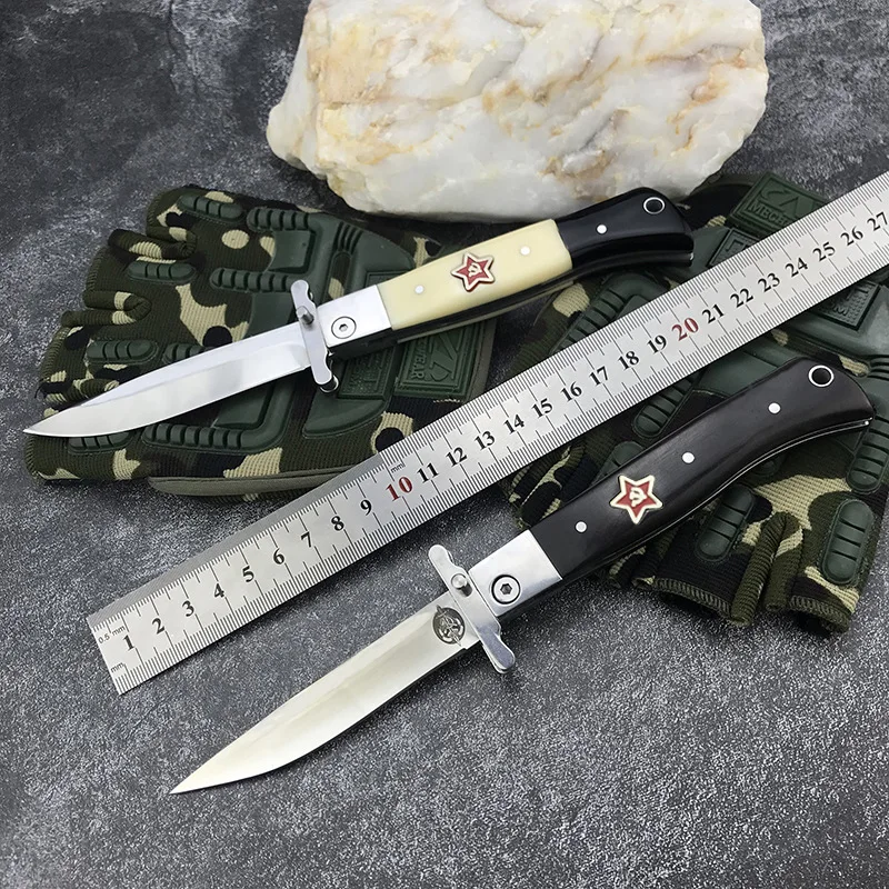 

Classic High Hardness Camping Survival Outdoor Tactics Multifunctional EDC Folding Pocket Fruit Knife with Knife Case