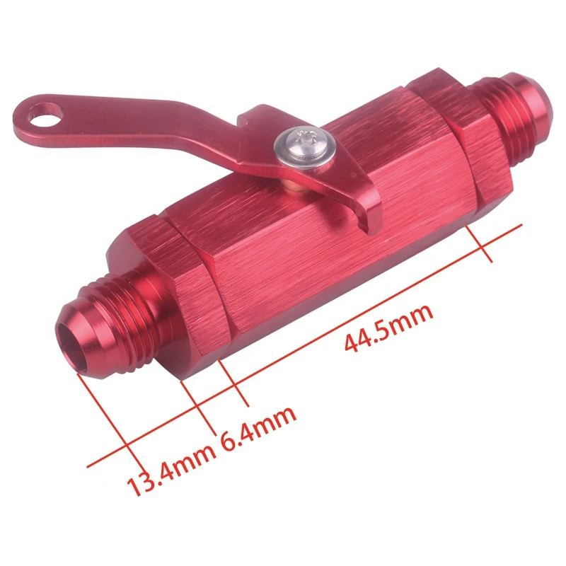 An6 6An Aluminum Inline Fuel Filter Shut Off Valve Cut Off With Cable Lever Car Accessories