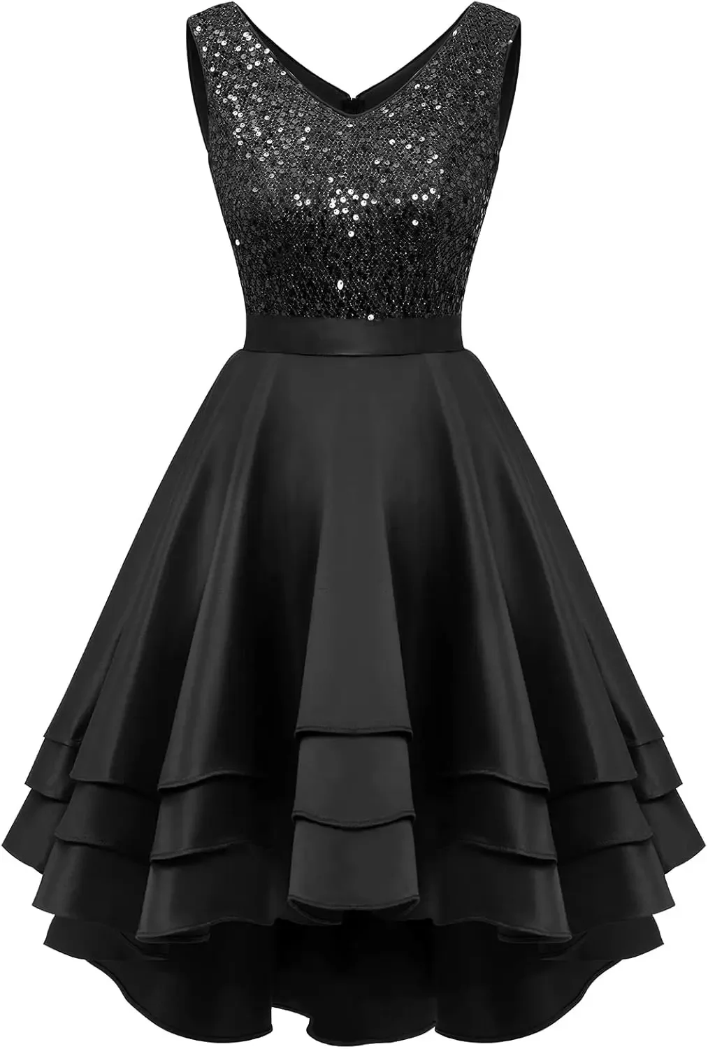 Vestidos de baile brilhantes femininos feitos sob medida para adolescentes curto lantejoulas alto baixo formal vestido de baile coquetel festa de casamento convidado min