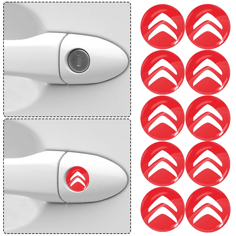 Car Door Lock Keyhole Sticker Auto Key Sticker Emblem for Citroen Jumpy Saxo Berlingo C2 C4 C3 Grand Picasso C5 DS4 DS5 Cactus