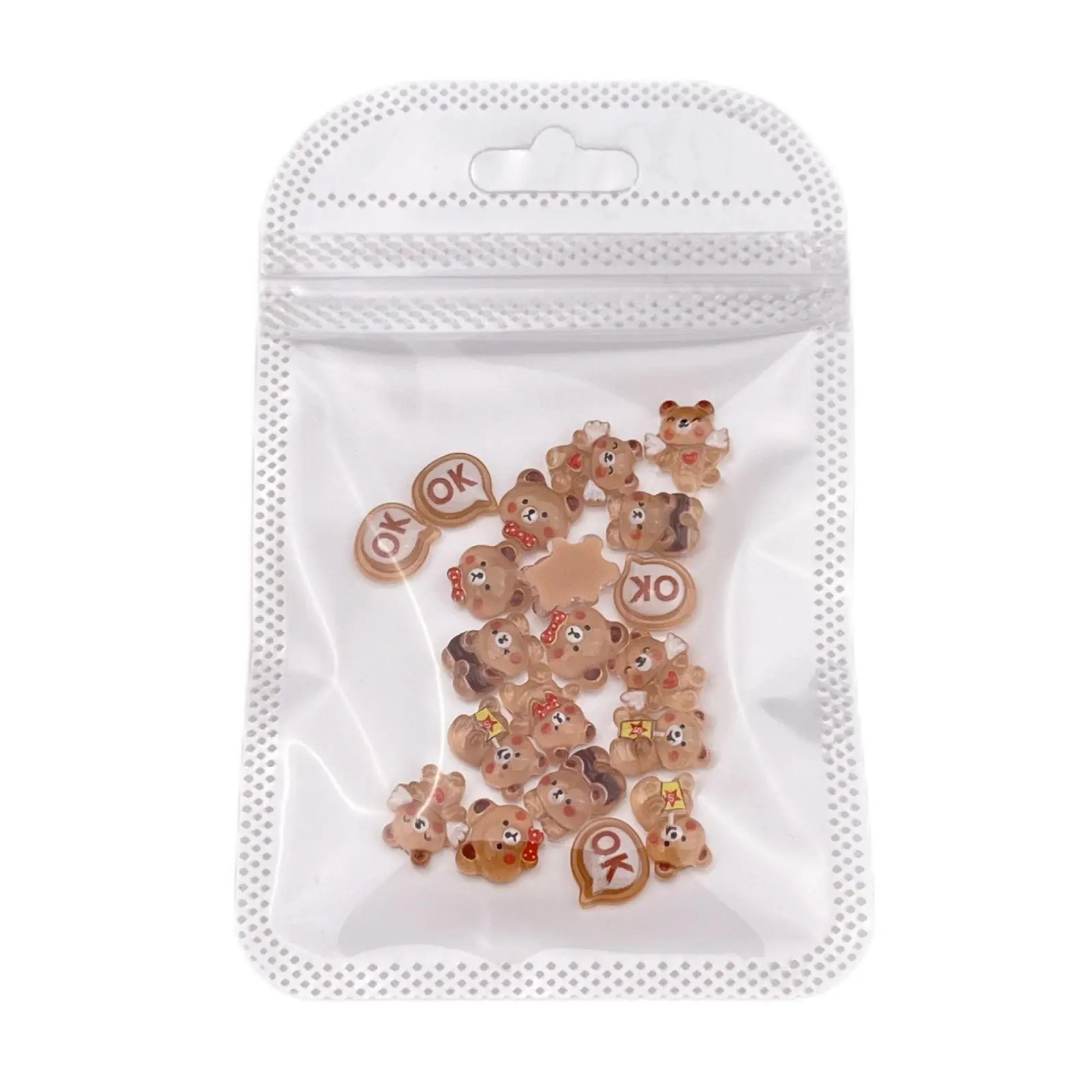 20 stks miniso capybara cartoon nagel charmes voor diy nagel maken leuke mini hars plaksteen nail art decoratie