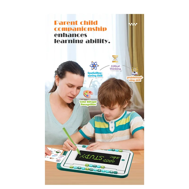 A76F-3 In 1 Multifunctional Drawing Board Russian Square Set For Kids Erasable Graffiti Board For Learning & Creativity