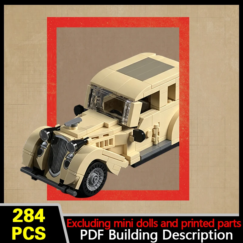 Military Getaway Car Model MOC Building Bricks War Equipment Modular Technology Gifts Holiday Assemble Children Toys Suit