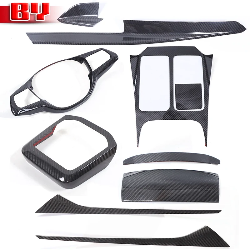 

Real Carbon Fiber For BMW 7 Series G70 2023+ Car Control Door Dashboard Gear Panel Cover Sticker Car Accessories