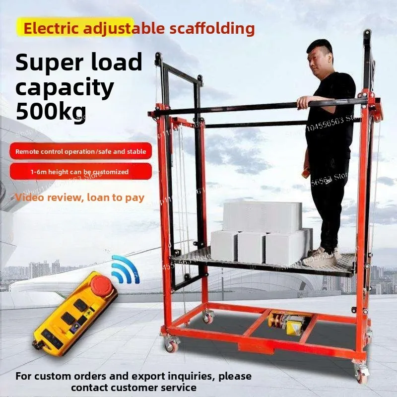 Electric lifting scaffold lift fully automatic folding climbing platform 5 meters 6 meters small cargo elevator hoist