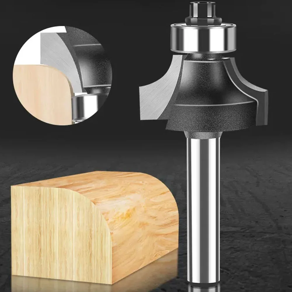 1Pc Hoek Rond Over Router Bit Met Lager Voor Hout Houtbewerking Filet Cutter Gereedschap Wolfraamcarbide Frees