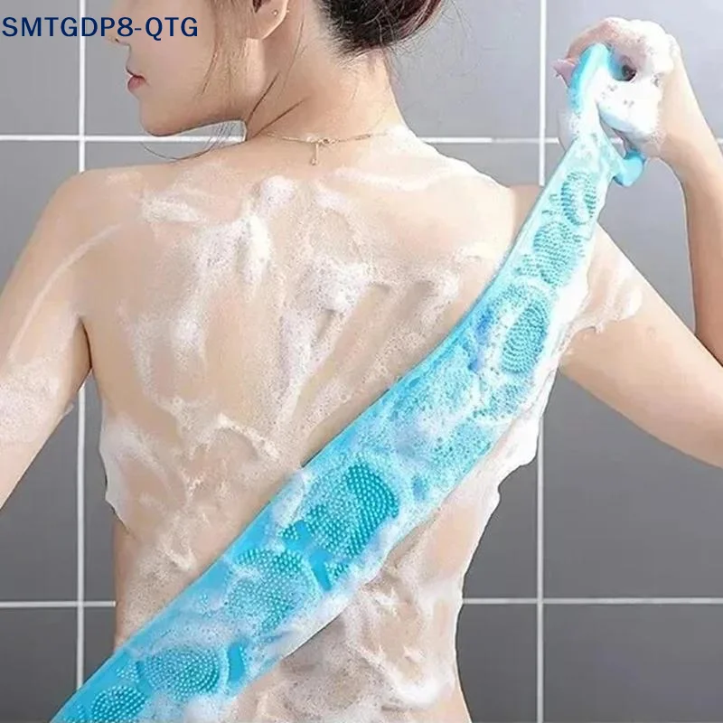 NEW Body Sponge Silicone Back Brushes Bath Towels Scrubber Rubbing Back Peeling Massage Shower Belt Extended Skin Clean Brushes