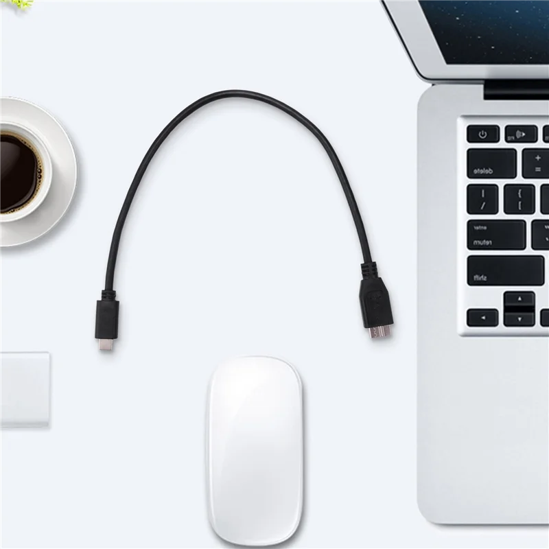 Cable para disco duro, cable de datos USB 3.1 tipo C macho a USB 3.0 Micro-B macho para tableta y teléfono