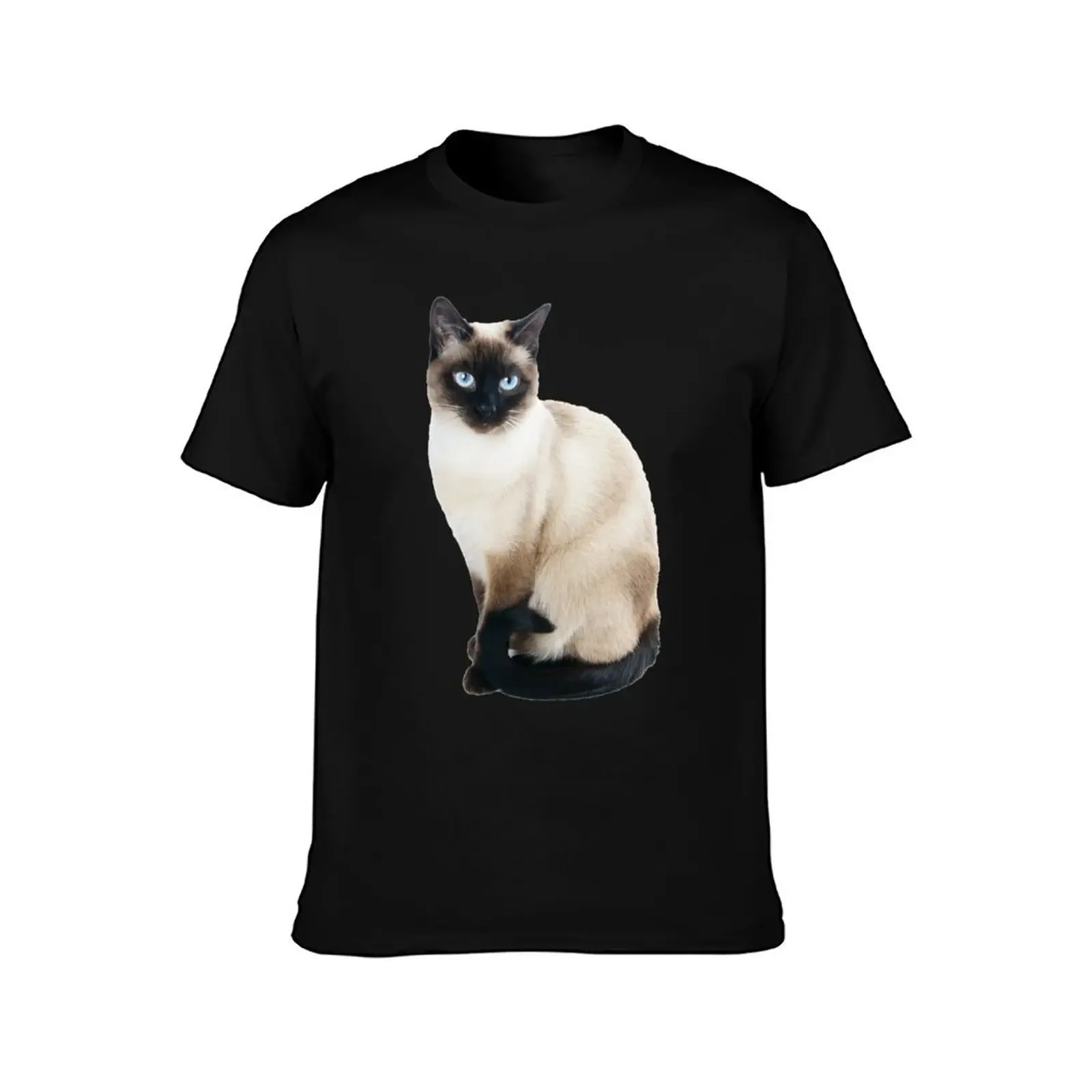 Siamese Cat Portrait T-Shirt plain oversized graphic tee graphic t shirt vintage t shirts for men cotton