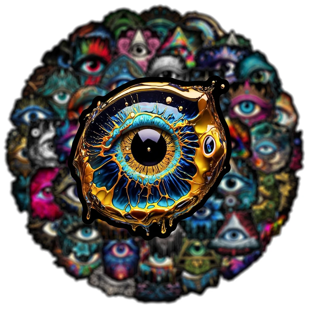10/30/50PCS Cool Art Eye Stickers Aesthetic Skateboard Guitar Suitcase Freezer Motorcycle Waterproof Graffiti Sticker Decals
